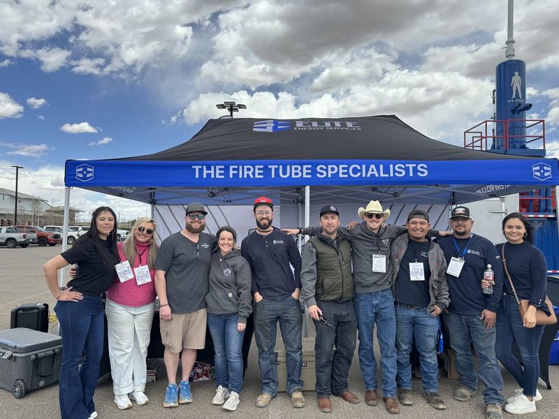 Elite staff at the Fire Tube Specialists trade show booth